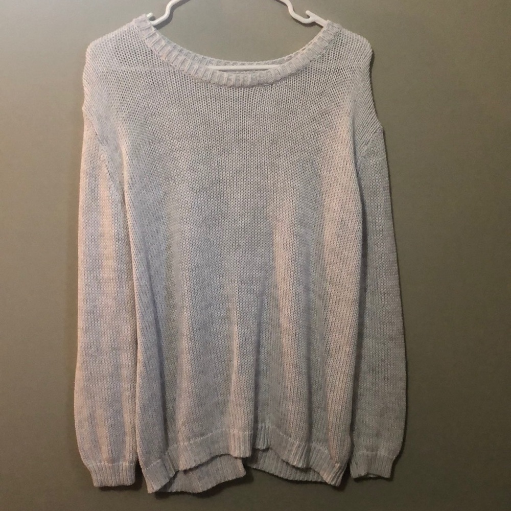 Stitches & Stripes light gray super soft sweater